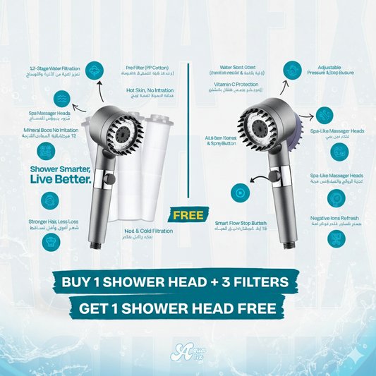 Limited Time Offer | Buy Shower Heads with 3 Filters & Get a Premium Shower Head FREE